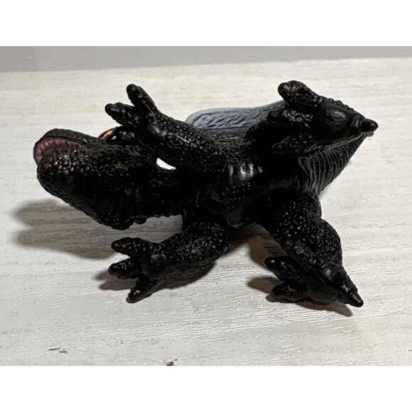 Black & Gray Winged Dragon Figurine 2003 CHH 32 Baby Dragon 2.5"L Fantasy Toy - Picture 5 of 7